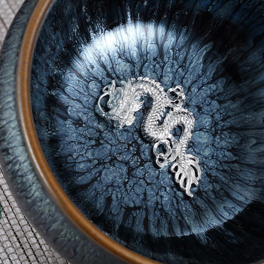 子佩集【神龙临渊】S990银摆件【YSYCJ002】茶具品茗杯原创作品茶杯龙腾2509 商品图4