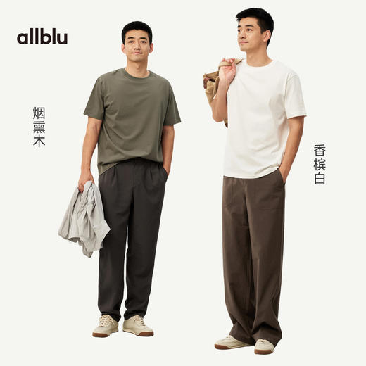 【夏Vol.1】allblu男装“体感凉而不冰”26春夏【冰感棉】男士柔软短袖T恤 商品图3