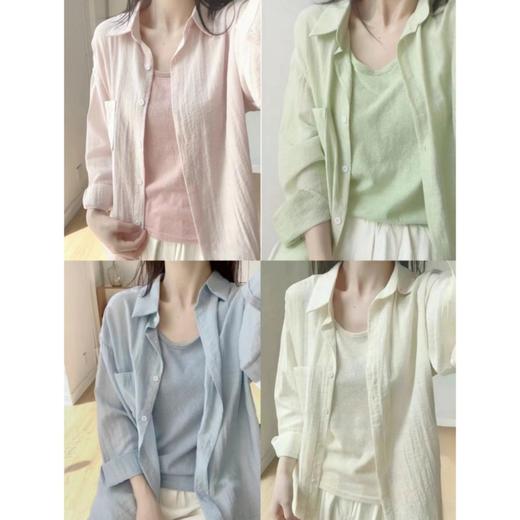 设计感防晒衬衫 上衣女夏季设计感小众百搭长袖 外穿休闲衬衣薄款外套 商品图3