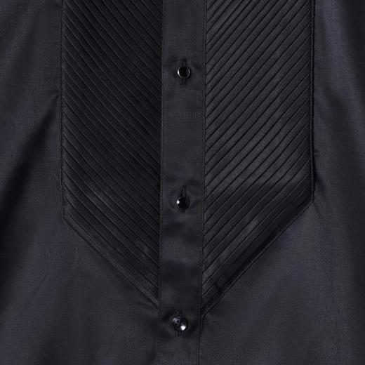 SDSA男装2026新款高贵轻奢法式简约纯色拼接长袖衬衫百搭宽松衬衣 商品图2