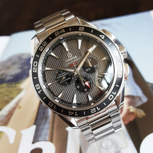 【95新】OMEGA欧米茄231.10.44.52.06.001自动机械日期显示、双时区显示、计时44MM（男款）海马系列精钢/单向旋转刻度表圈050326TJ32 商品图3