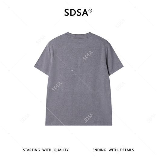 SDSA男装2026新款高贵轻奢简约领口拼接撞色圆领短袖T恤百搭时尚 商品图4