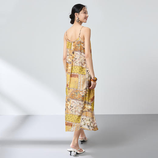 100%桑蚕丝波西米亚度假真丝裙，吊带显瘦民族风连衣SM-1682591631 商品图3