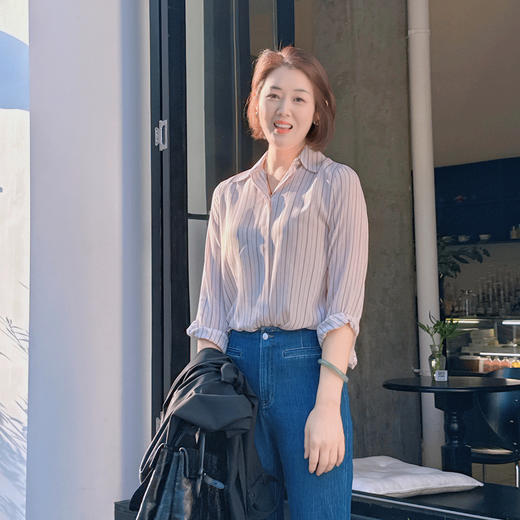 （稀缺尾货）火桐hooton M家2026新品条纹真丝衬衫 商品图6