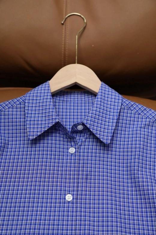 【服饰/饰品】miu系经典格纹全棉衬衫 C2288020 商品图8