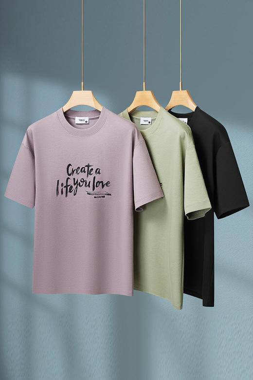 【DKP】【新疆棉】大依优型大码男装夏季圆领短袖透气休闲百搭短袖T恤 商品图5