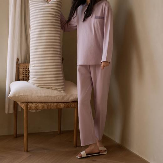老米优品🎈《 高感棉拼色家居服套装》清新柔和配色，松弛惬意~  高含棉量 裸感亲肤 舒适透气 商品图2