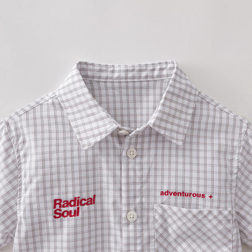 马克珍妮休闲格纹男童纯棉短袖衬衫2026年夏装新款560365 商品图3