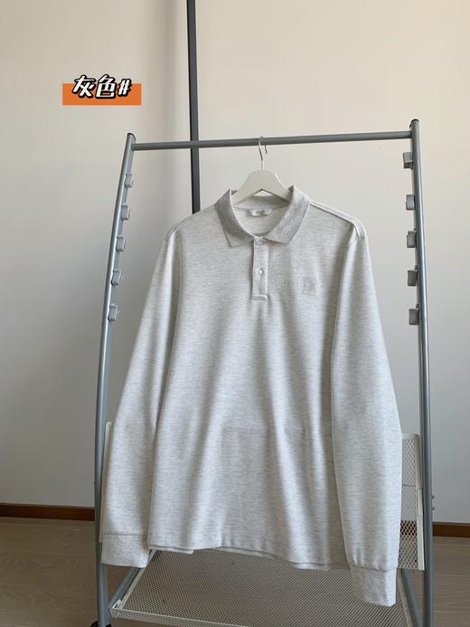 点此购买 哈吉斯春季男士商务通勤长袖POLO衫 yw 342139 商品图1