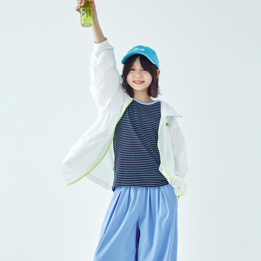 棵初26年夏新款亲子中大女童经典撞色条纹背心棉感微宽松无袖上衣 商品图3