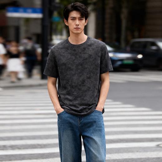 【DX】大依优型大码男装夏季圆领短袖T恤休闲潮流扎染短袖棉质上衣 商品图3