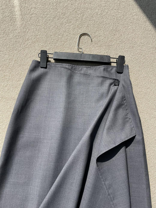 314-5 独家圆正 小禾 精纺羊毛 设计感 褶皱 半身裙 商品图11