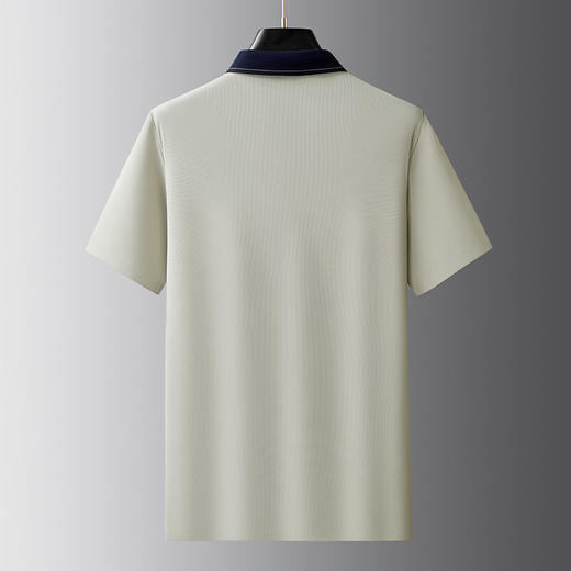 【DKP】大依优型大码男装夏季冰丝短袖POLO衫撞色商务休闲短袖上衣T恤 商品图3