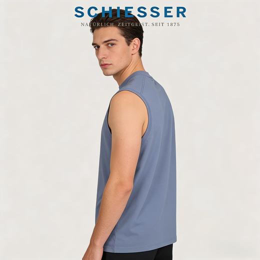 【棉/索罗那平纹系列】SCHIESSER德国舒雅男士圓領棉/索罗那平纹宽肩背心39/26940V 商品图1