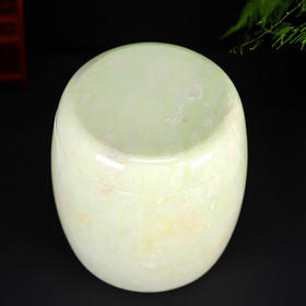 天然玉石骨灰坛蓝田玉净面骨灰桶骨灰盒20*20cm