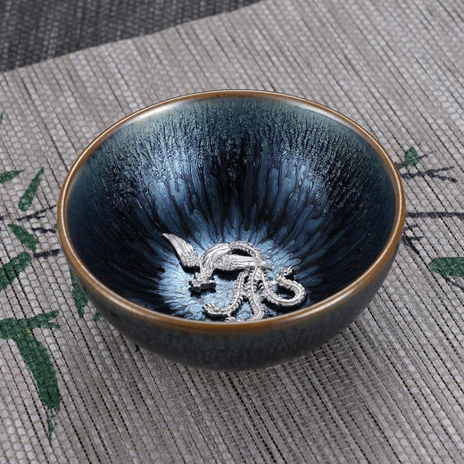 子佩集【瑶池仙凤】S990银摆件【YSYCJ001】茶具品茗杯原创作品茶杯凤舞2509 商品图0