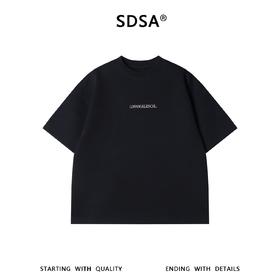 SDSA男装2026新款高贵轻奢美式撞色印花字母圆领短袖T恤百搭宽松