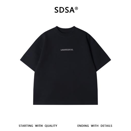 SDSA男装2026新款高贵轻奢美式撞色印花字母圆领短袖T恤百搭宽松 商品图0