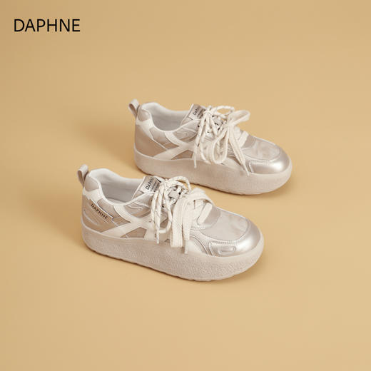 达芙妮厚底德训鞋女2026春季新款增高休闲鞋子阿运动甘鞋松糕板鞋2507035单里 商品图2