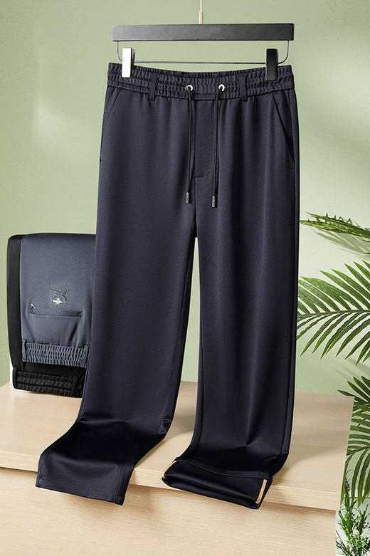 【DM】大依优型大码男装夏季薄款弹力长裤商务休闲松紧腰直筒长裤310斤 商品图5