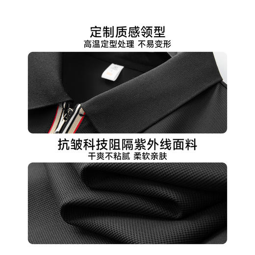【DKP】大依优型大码男装夏季半拉链短袖POLO衫翻领休闲透气商务T恤上衣 商品图3