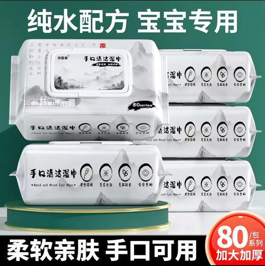 手口清洁湿巾4包装/每包80抽 商品图0