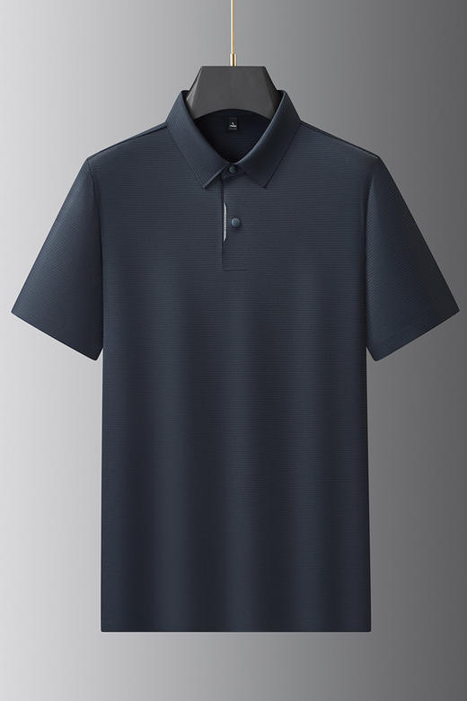 【DKP】大依优型大码男装夏季冰丝无痕POLO衫短袖商务休闲双面暗纹上衣 商品图5