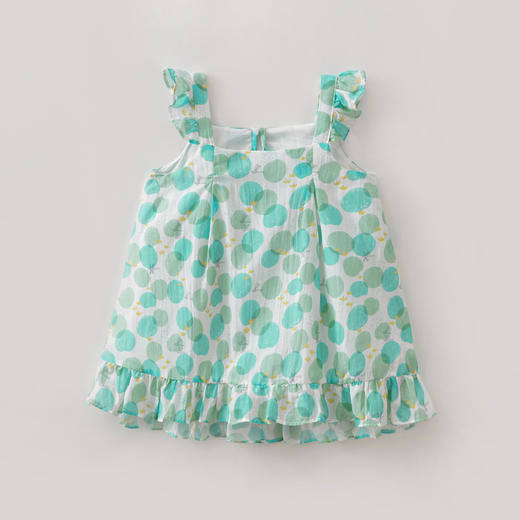 马克珍妮夏日清荷女童棉真丝连衣裙2026年夏装新款561055 商品图4