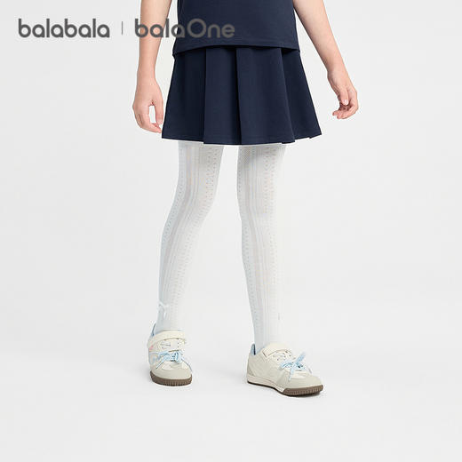巴拉巴拉儿童连裤袜夏季新款网眼透气薄女童打底袜舞蹈袜甜美提花 商品图2