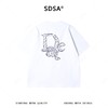 SDSA男装2026新款高贵轻奢撞色印花字母圆领短袖T恤百搭宽松上衣 商品缩略图4