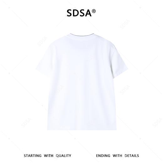 SDSA男装2026新款高贵轻奢简约领口拼接撞色圆领短袖T恤百搭时尚 商品图4