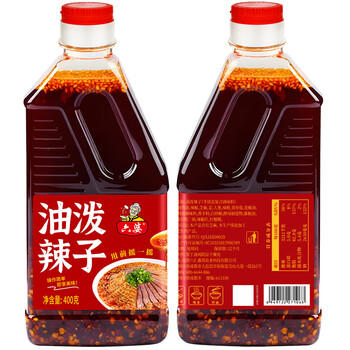 六婆油泼辣子400g/瓶 辣椒酱四川红油辣椒油商用家用香辣凉拌菜调料 /粮油调味 /调味品 /中式酱料 商品图4