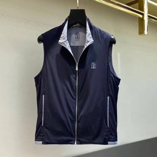 意式老钱风男装春夏薄款男士户外速干透气立领运动休闲马甲   YH-77049 商品图1