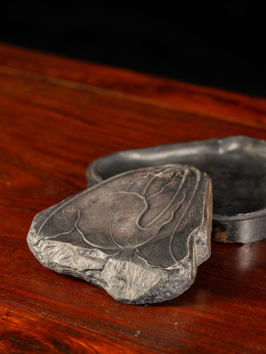 清	知足百财随形端砚（紫檀砚盒） 商品图2