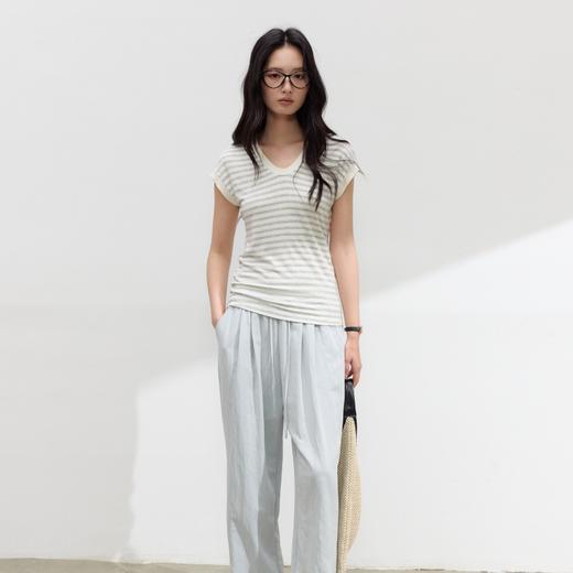 SPLELED 蚕丝羊毛蛋领T 9973 美利奴羊毛+兰精天丝+桑蚕丝 云柔般触感 细腻柔软 顺滑亲肤透气 商品图2