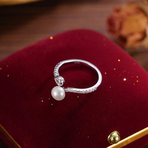 子佩集【芳巧】S925银珍珠戒指【JL071190】珍珠水滴锆石2509 商品图5