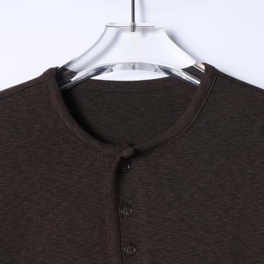 36275SDSA男装2026新款高贵轻奢韩版简约半纽扣圆领短袖T恤百搭简约潮 商品图2