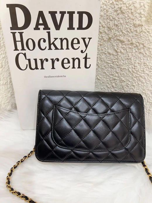 Chanel 黑金 woc 菱格纹 羊皮 链条包 商品图1