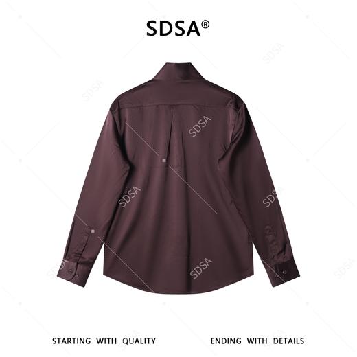 SDSA男装2026新款高贵轻奢新中式纯色盘扣立领长袖衬衫百搭时尚 商品图4