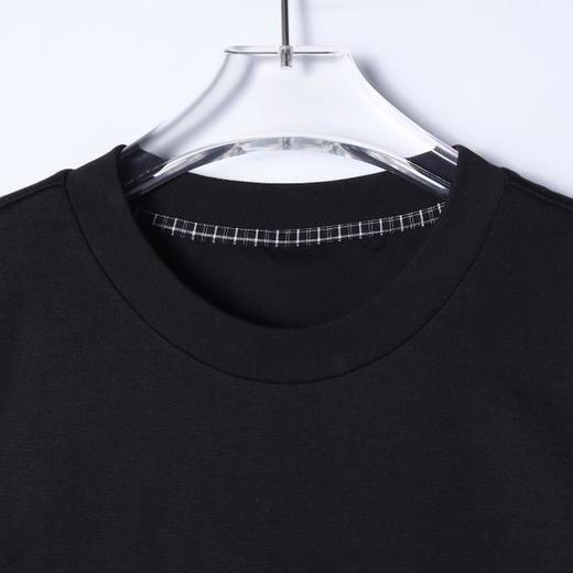 36268SDSA男装2026新款高贵轻奢简约拼接格子圆领短袖T恤百搭宽松上衣 商品图2