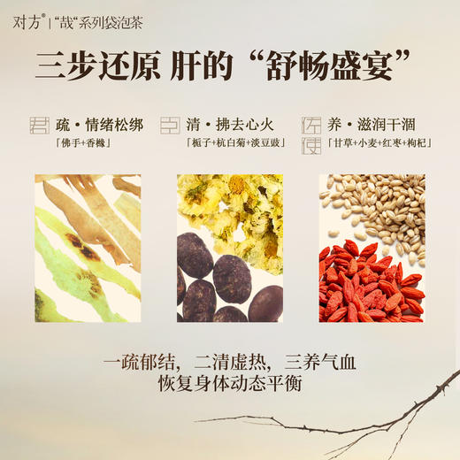 【快哉养生茶 骆仰仰】对方快哉佛手香橼菊花茶熬夜上火养生茶组合茶包 商品图2