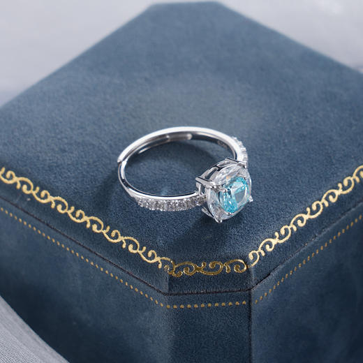 子佩集【冰糖海岸】S925银戒指【YJ-0343104】时尚蓝锆石方块2509 商品图2