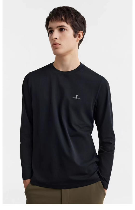 正品比音勒芬秋季男基础休闲亲肤圆领打底衫长袖T恤，易打理、亲肤、柔软、舒适、肌理感
M-XXL 商品图0