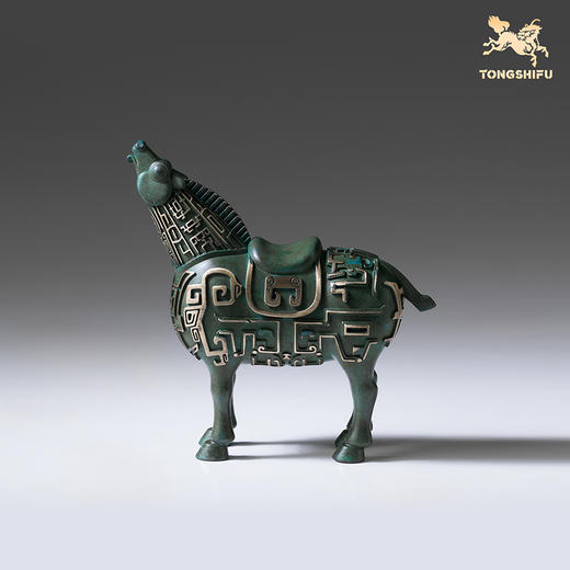 铜师傅 陕西历史博物馆系列《彩绘啸马铜摆件》青铜摆件 商品图3