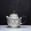 子佩集【花开福盈】S999银摆件【ZJ036】茶具牡丹花嵌金小茶壶2509 商品缩略图0