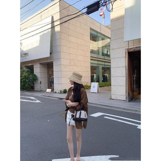 金蘑菇菇 梨形身材天菜！绑带条纹半身裙 高腰系带中长款 遮胯显瘦A字裙 商品图3