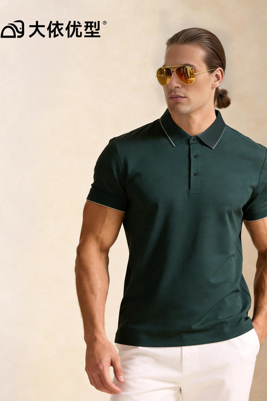 【DKP】大依优型大码男装夏季醋酸短袖POLO衫商务休闲速干无痕上衣T恤 商品图5
