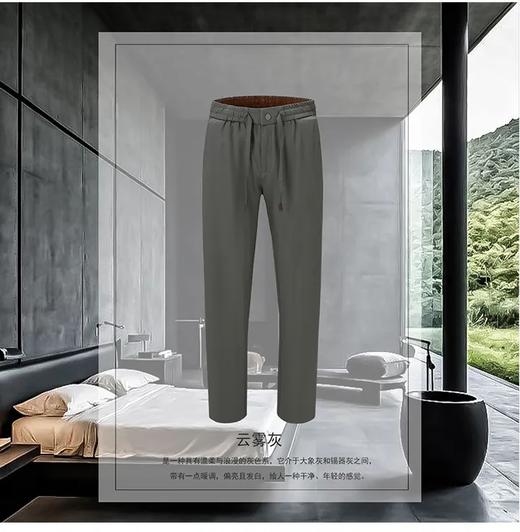 意式老钱风/时髦杀手锏   男士天丝麻夏季休闲长裤… 商品图2