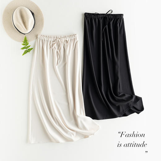 UPF50+防晒半裙 黑科技防晒凉感速干 百搭黑白色长半裙 商品图6