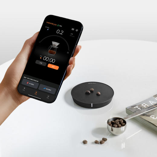 【新品首发】泰摩黑镜Dot咖啡电子秤 咖啡电子秤 意式手冲器具专用 咖啡豆克称称重计时 商品图1